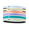 Nike Flex Classic Cinta Para El Pelo Pack De 6-Lila,Blanco