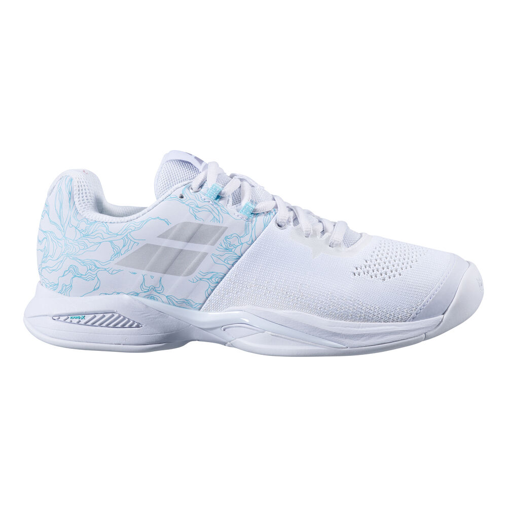Babolat Propulse Blast Zapatilla para pista cubierta Mujeres - blanco, azul claro