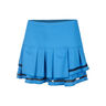 Long Pleat Tier Falda Mujeres-Azul,Negro