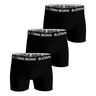 Stretch Calzoncillos Tipo B&oacute;xer Pack De 3 Hombres-Negro
