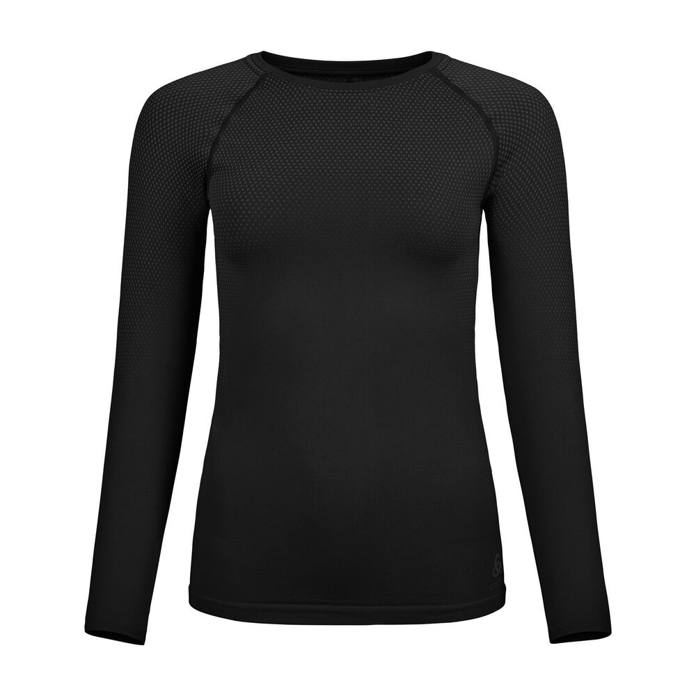 Odlo BL Top Crew Neck Performance Light Eco Camiseta De Manga Larga Mujeres - Negro