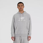 Ropa New Balance New Balance French Terry Logo Hoodie Sudadera Con Capucha Hombres-Gris
