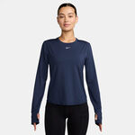 Ropa Nike Nike One Classic Dri-FIT Camiseta de manga larga Mujeres - azul oscuro, blanco