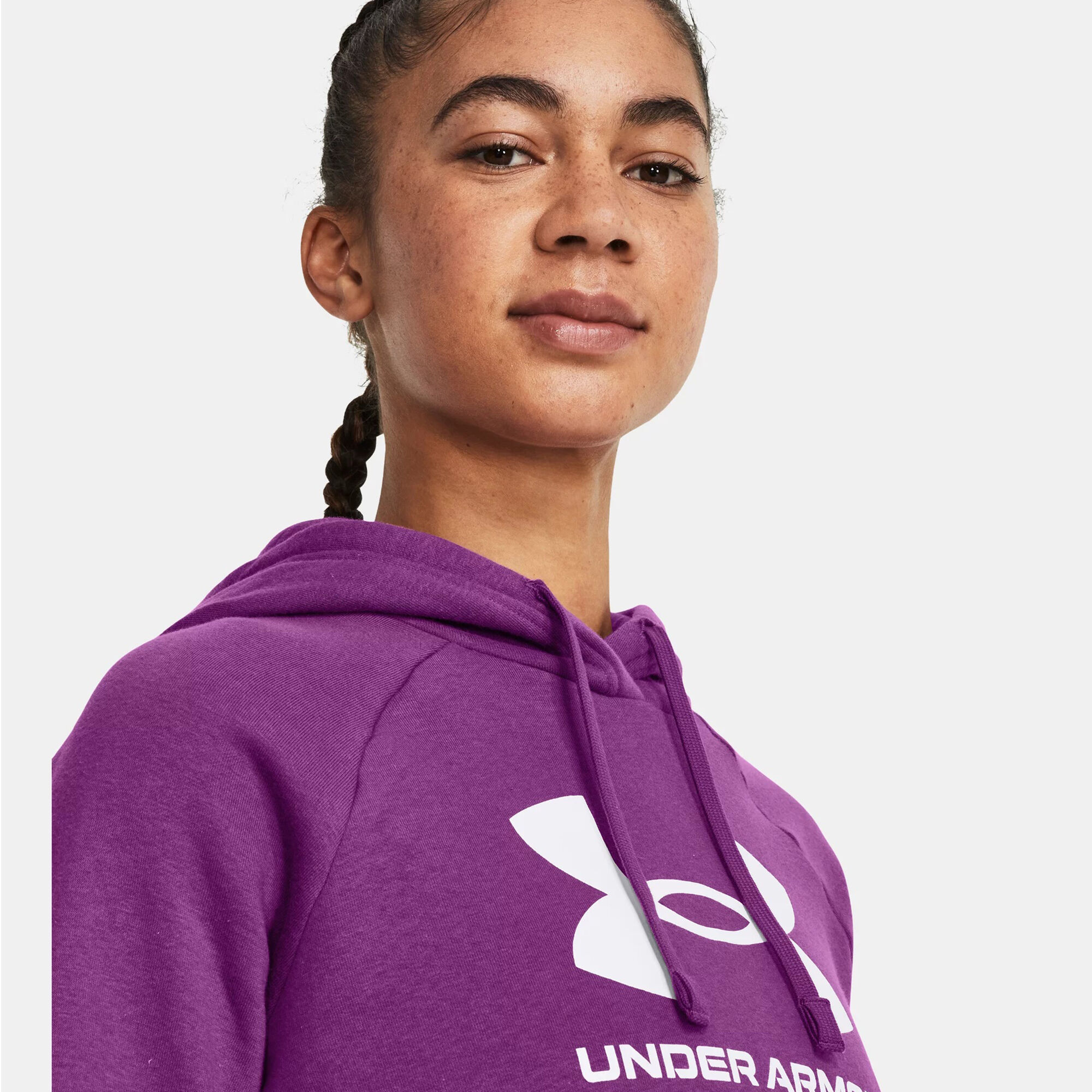 Under Armour Sudadera con capucha Rival Fleece Big Logo para mujer