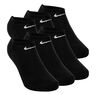 Everyday No-Show Calcetines De Tenis Pack De 6-Negro,Blanco