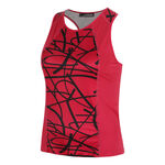 Ropa JLindeberg JLindeberg Miria Printed Camiseta De Tirantes Mujeres-Rojo,Negro
