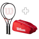Pack Raqueta + Raquetero Wilson 2x CLASH 100L V3.0 FRM plus Schlägertasche