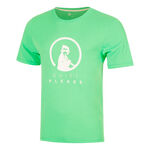 Ropa de tenis Quiet Please Quiet Please Trainings Camiseta de manga corta Hombres - verde, blanco