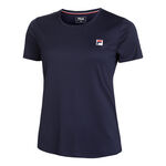 Ropa Fila Fila Leonie Camiseta De Manga Corta Mujeres-Azul Oscuro,Blanco