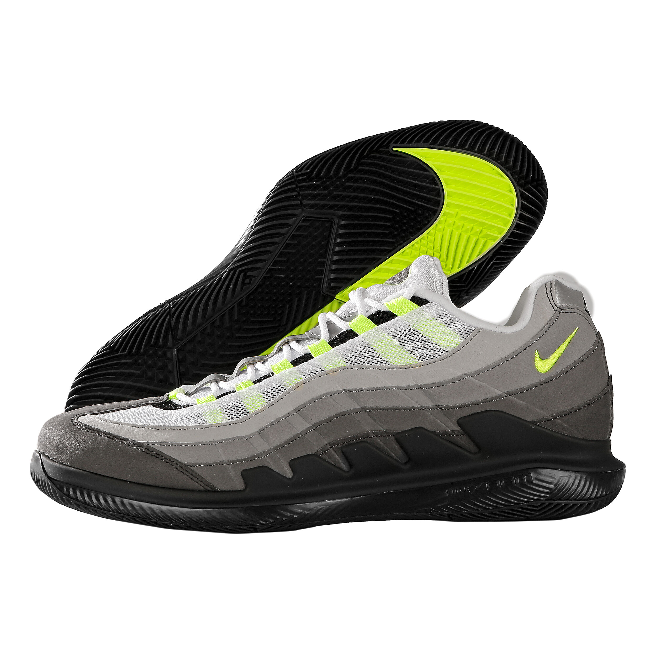 Nike Roger Federer Vapor X Air Max 95 Neon Zapatilla Todas Las Superficies Hombres Negro, Amarillo Neón Nike Roger Federer Vapor X Air Max 95 Greedy Zapatilla Todas