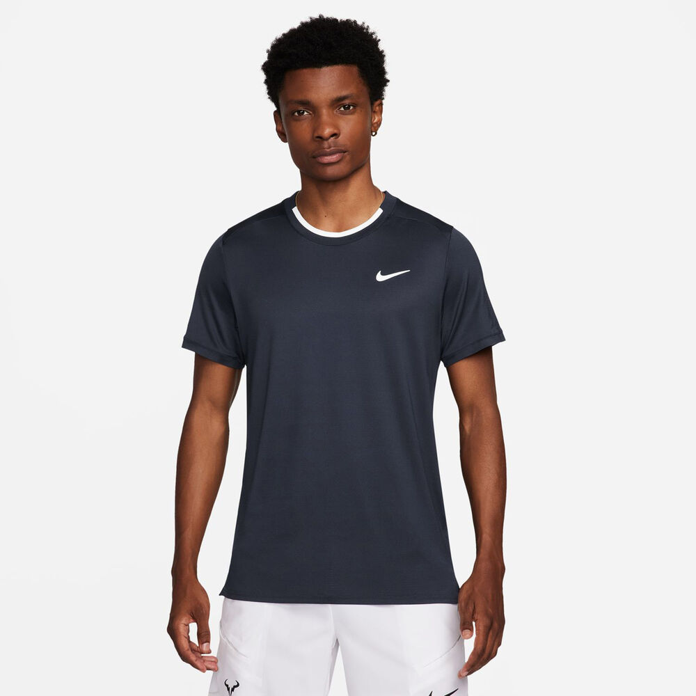 Nike Court Dri-Fit Advantage Camiseta De Manga Corta Hombres-Azul Oscuro
