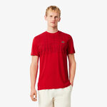 Ropa Lacoste Lacoste Novak Djokovic Camiseta de manga corta Hombres-rojo