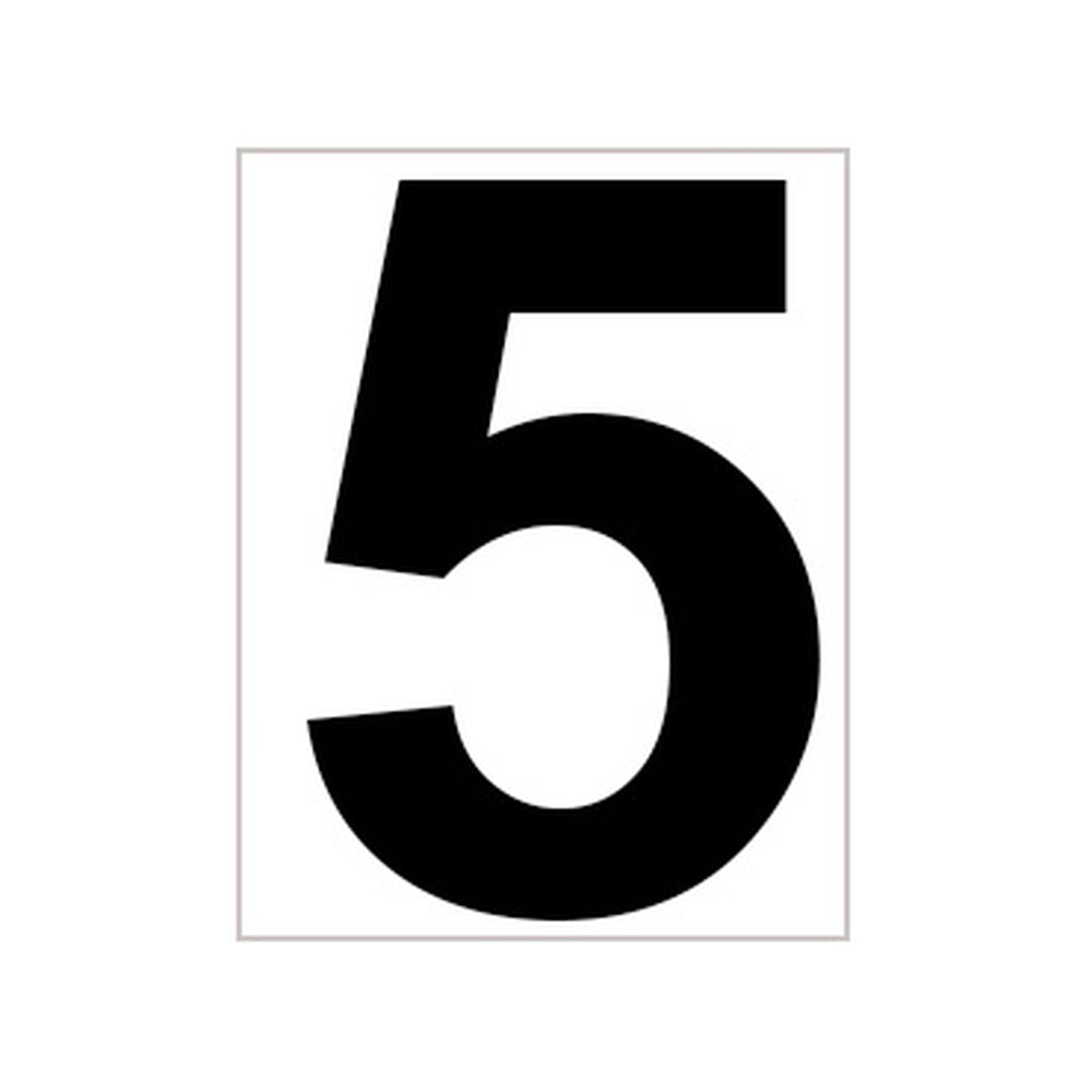 Tegra Platzziffer 5 Schild-Blanco,Negro