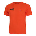 Ropa Nike Nike Dri-Fit Cotton Camiseta De Running Hombres-Rojo