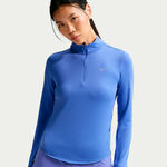 Ropa Nike Nike Swift Half-Zip Camiseta de running Mujeres - azul, plateado