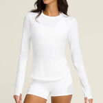 Wilson Wilson W All Day Long Sleeve Camiseta de manga larga -blanco