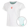 Wild Cross Camiseta De Manga Corta Mujeres-Blanco,Turquesa