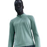 Pacer Half-Zip Longsleeve Camiseta de running Hombres-turquesa, plateado