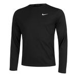Ropa Nike Nike Dri-Fit Miler Dri-Fit UV Miler Camiseta De Running Hombres-Negro