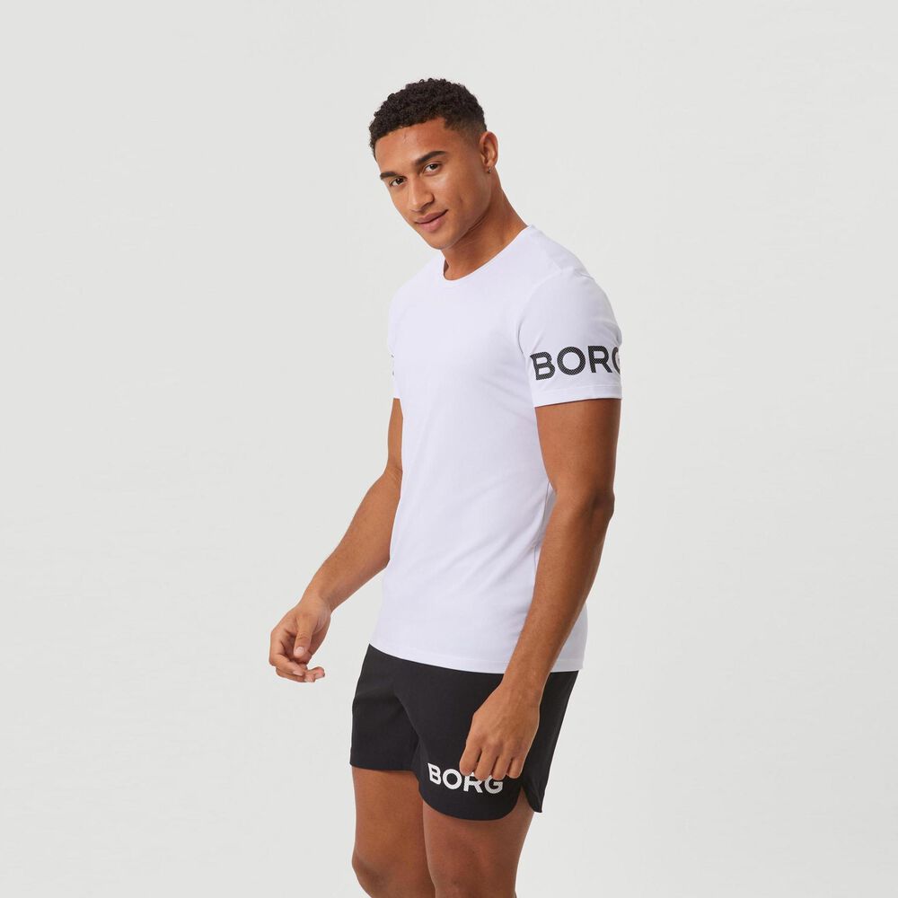 Björn Borg Borg Camiseta De Manga Corta Hombres - Blanco