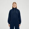 Carrera 1/4 Zip Camiseta de manga larga Mujeres - azul oscuro, 