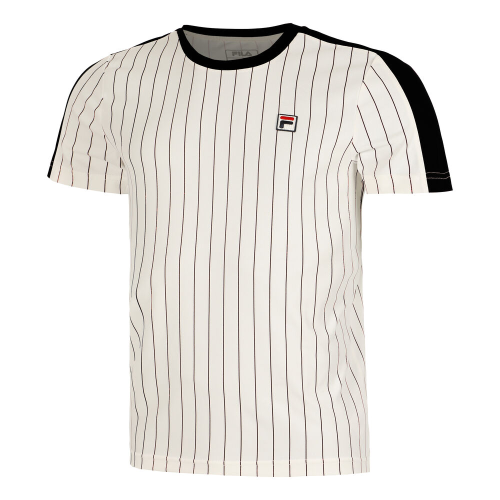 Fila Stripes Jascha 2 Camiseta De Manga Corta Hombres - Blanco, Azul Oscuro