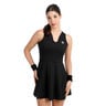 Crew V-Neck Vestido Mujeres-negro