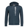 Fynn Sudadera con cremallera Hombres - azul oscuro, blanco