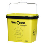 Equipo De Entrenamiento Tennis-Point Balleimer Mit Deckel, Vierkant - Gelb