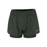 Ropa Nike Nike Dri-Fit One Mid Rise 2in1 3in Shorts Mujeres - verde, plateado