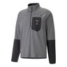 Seasons Raincell Half-Zip Top De Running Hombres-Gris,Negro