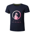 Ropa Quiet Please Quiet Please Logo Camiseta De Manga Corta Chicas-Azul Oscuro