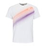 Performance Camiseta De Manga Corta Hombres-Blanco,Naranja