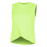 Twist Front Camiseta De Tirantes Mujeres-Verde Ne&oacute;n