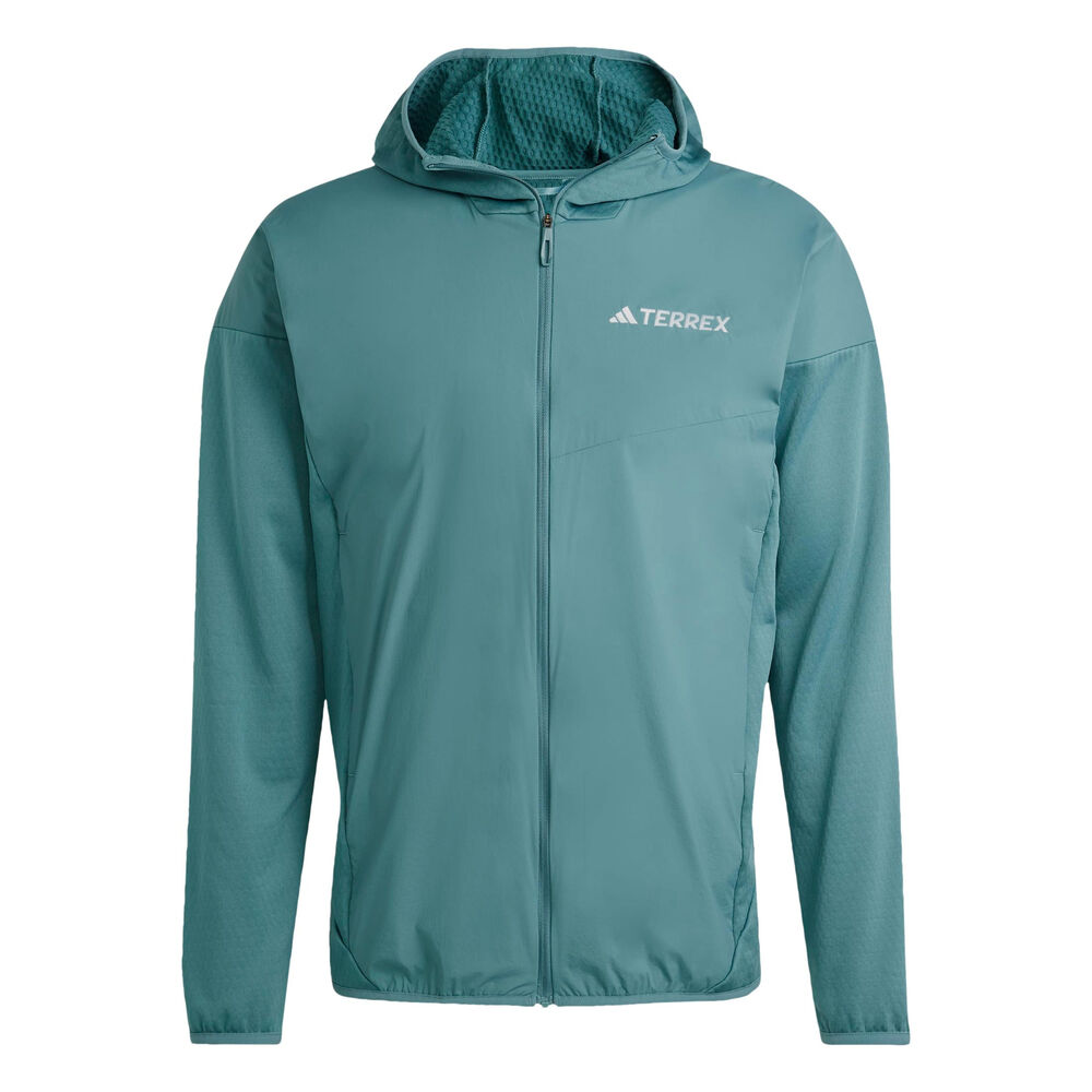 adidas Terrex XPR Wind Fleece Chaqueta Para Correr Hombres-Verde Oscuro