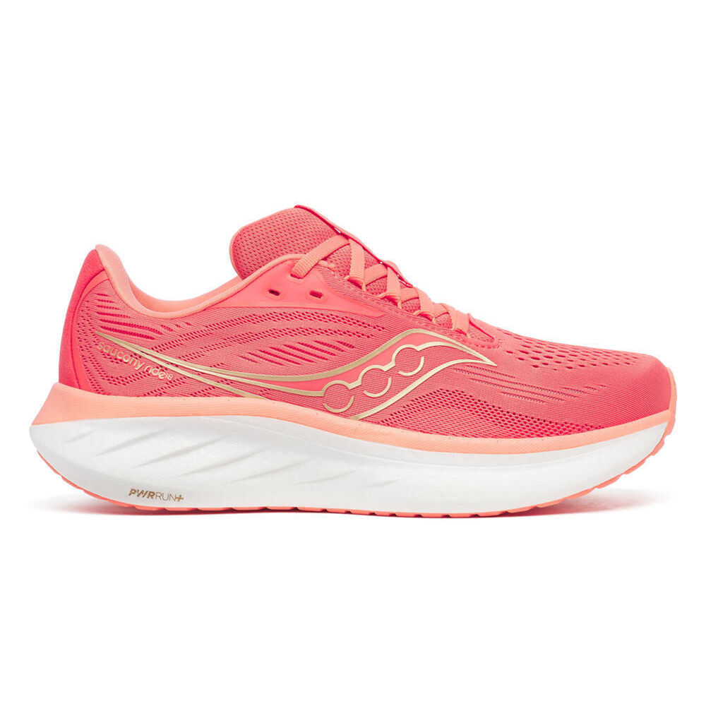 Saucony Ride 18 Zapatilla Neutral Mujeres - Coral, Naranja