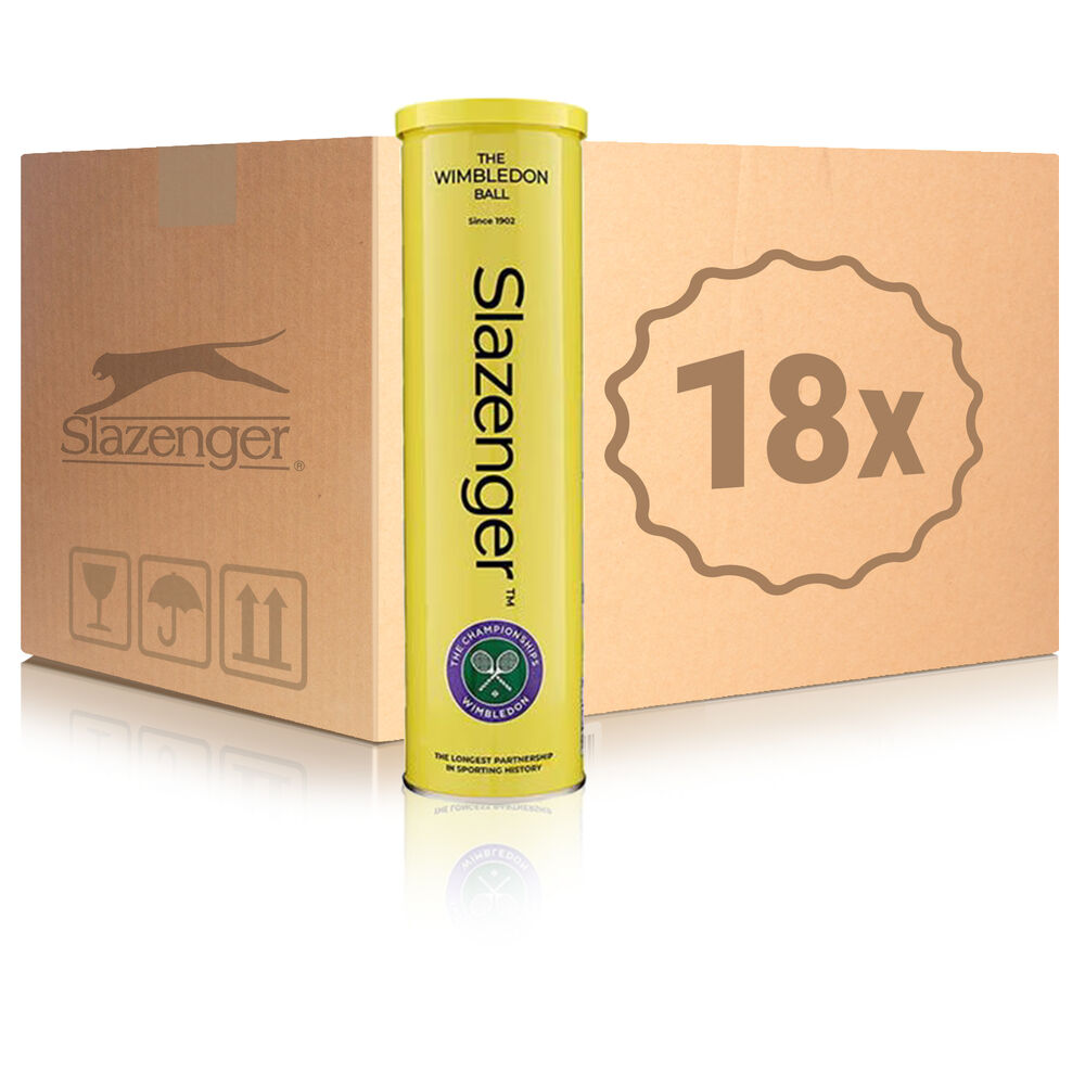 Slazenger 18 botes de 4 pelotas Wimbledon En caja