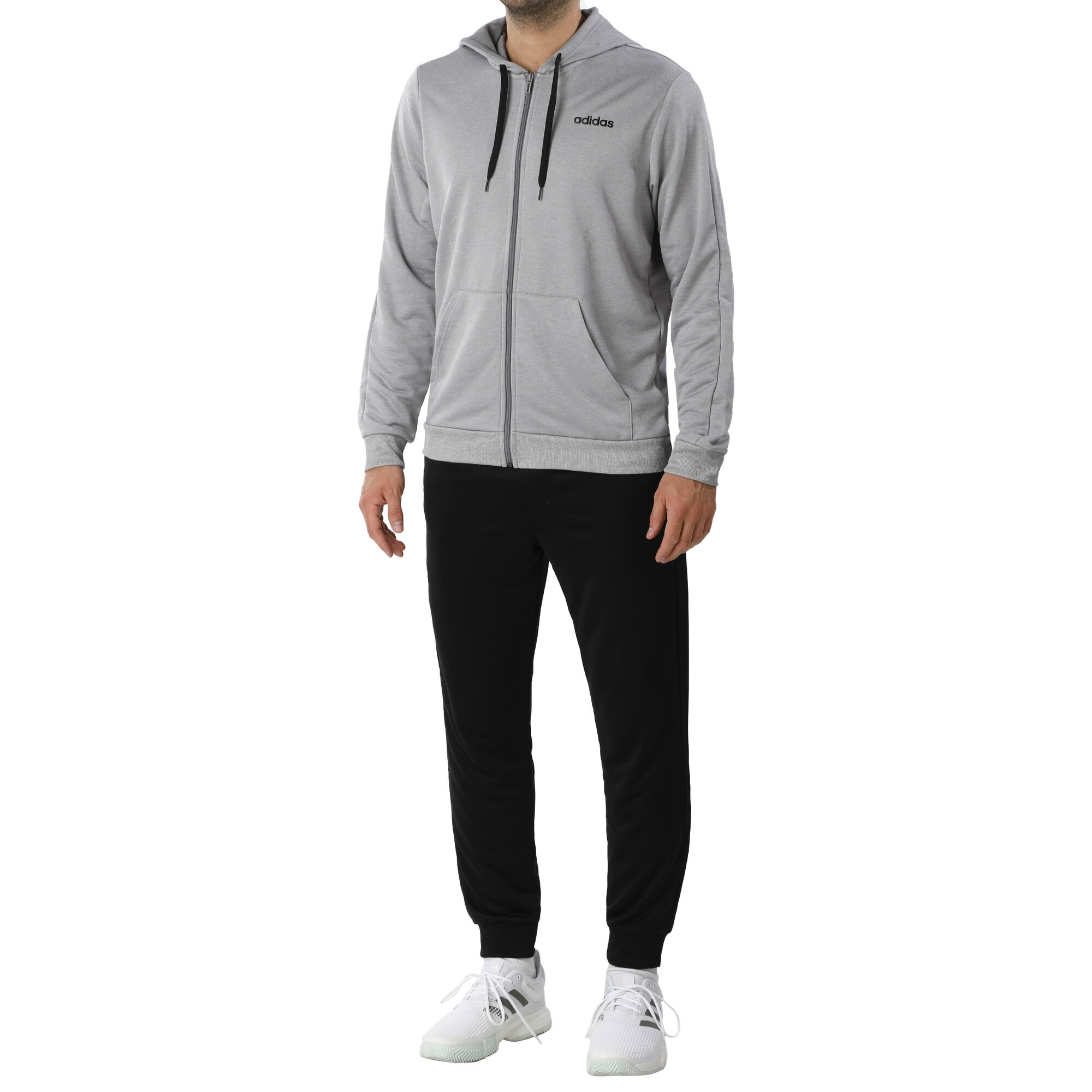 obturador De hecho en cualquier momento adidas Linear French Terry Chándal Hombres - Gris Claro, Negro compra  online | Tennis-Point