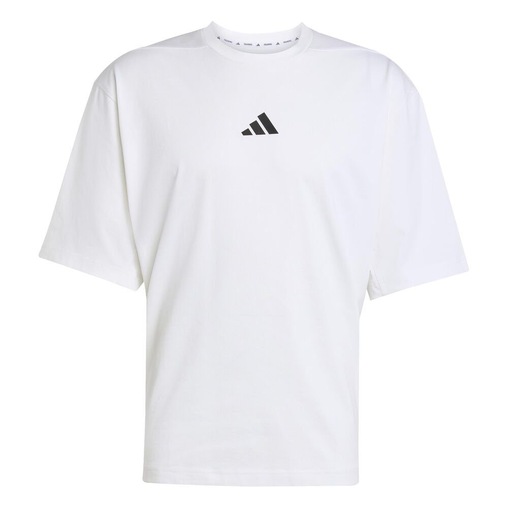 adidas Oversize Camiseta De Manga Corta Hombres-Blanco