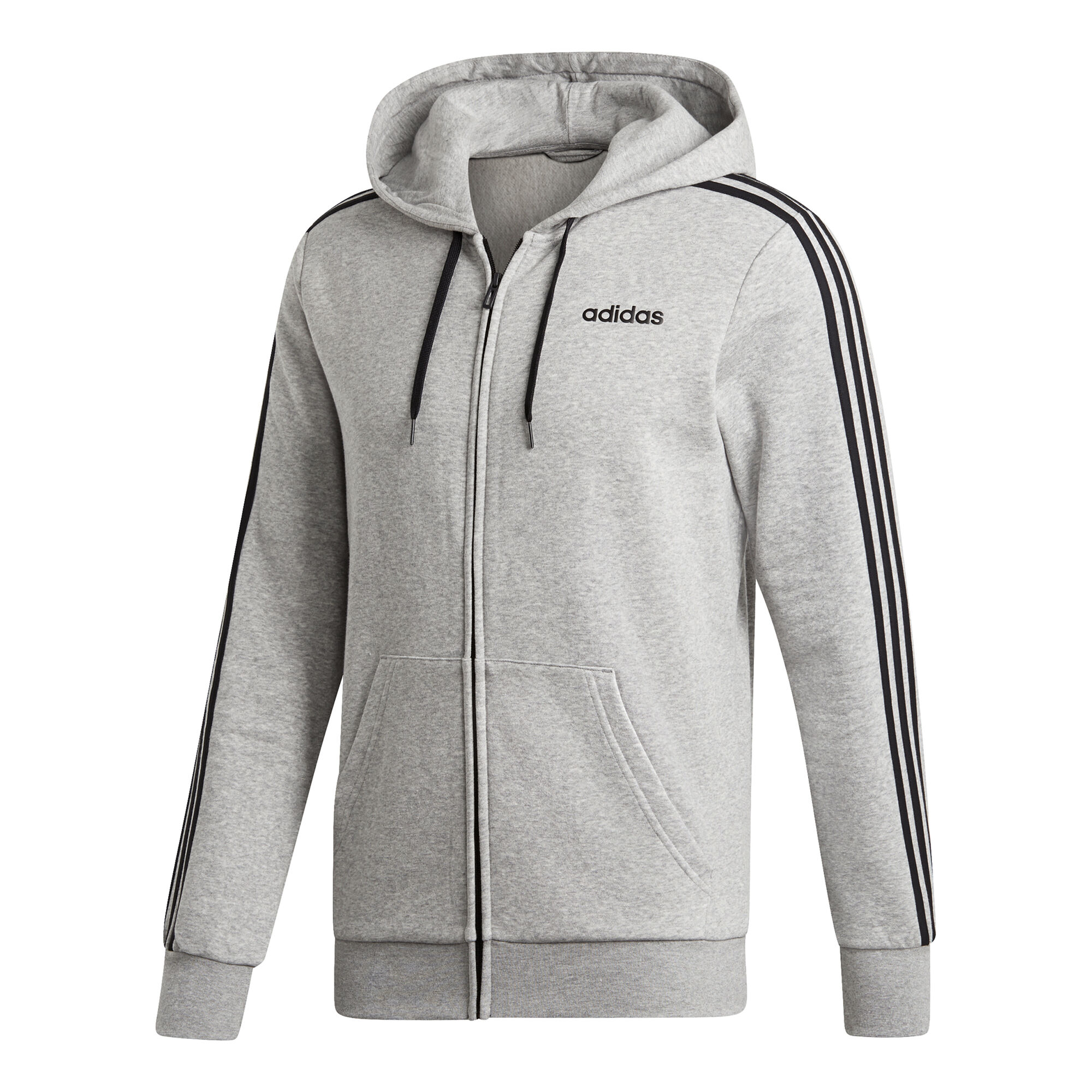 adidas Essentials 3 Stripes Sudadera Con Cremallera Hombres Gris Claro, Negro compra online adidas Essentials 3 Stripes Sudadera Con Cremallera Hombres Gris Claro, Negro compra online