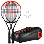 Pack Raqueta + Raquetero Wilson 2x Clash 100 Pro plus Schlägertasche