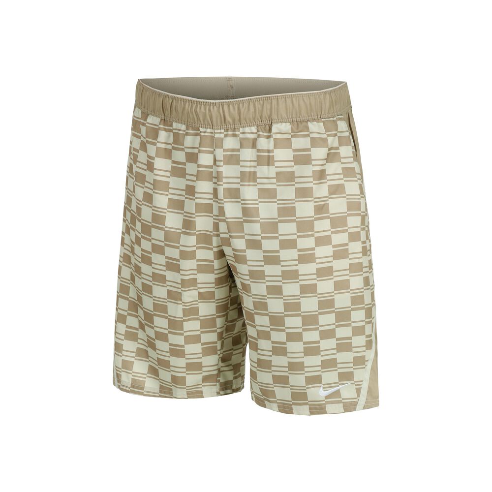 Nike Court Dri-FIT Victory High Rise 9in All Over Print Shorts Hombres-Beige,Crema