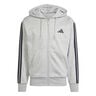 Essentials 3 Stripes Sudadera con cremallera Hombres - gris, negro