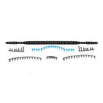 Accesorios para raquetas Babolat Babolat BG PD Jr 25 Juego De Cintas Con Ojales-Negro