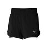 2in1 4.5 Pantalones Cortos Mujeres-Negro