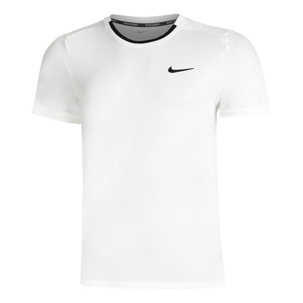 Nike Court Dri-Fit Advantage Camiseta De Manga Corta Hombres-Blanco