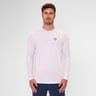 Crew Roundneck Camiseta De Manga Larga Hombres-Blanco