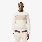 Lacoste Lacoste Colorblock Sudadera Hombres - crema, beige