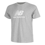 Ropa New Balance New Balance Stacked Logo Tee Camiseta De Manga Corta Hombres-Gris