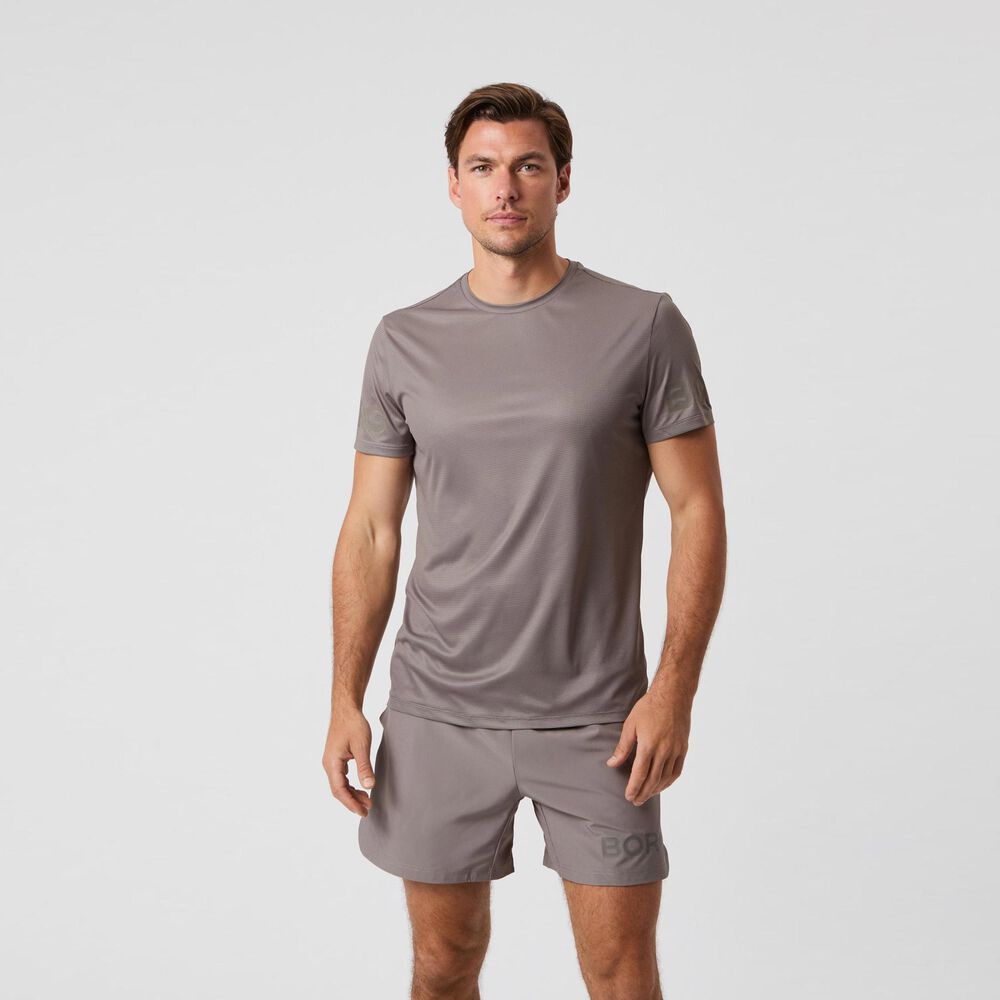 Björn Borg Borg Light Camiseta De Manga Corta Hombres - Beige